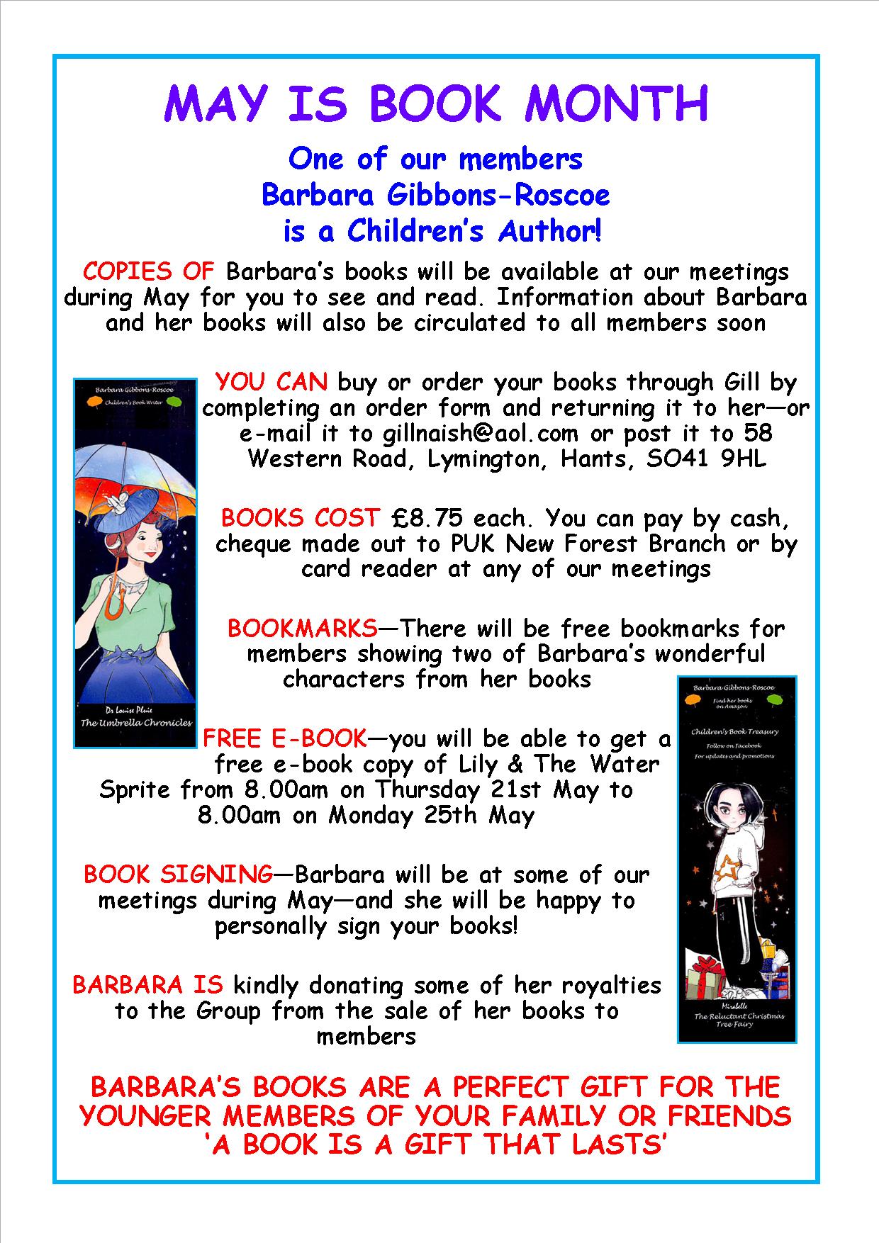 May 2026 Book Month flyer