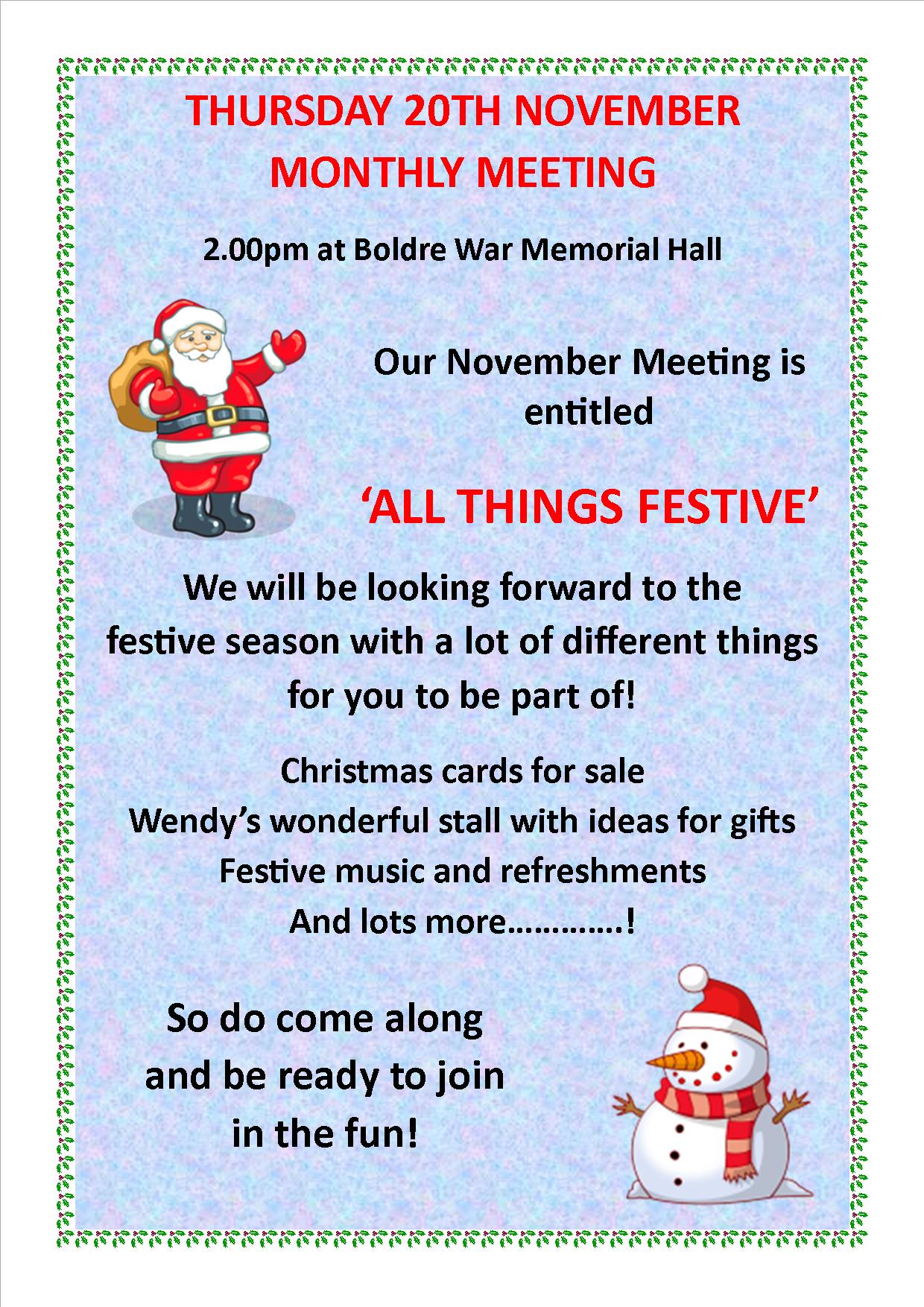 November 2025 Monthly Meeting flyer A4