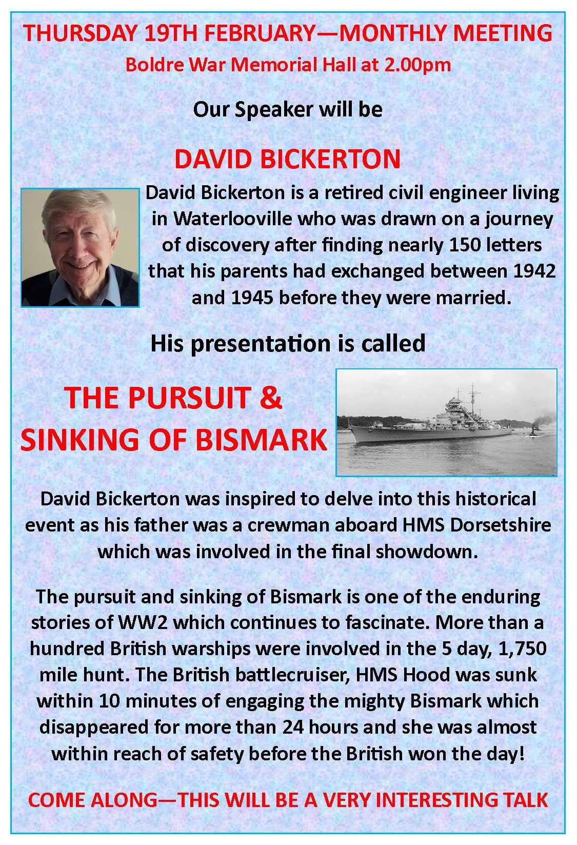 February 2026 Monthly Meeting flyer A4